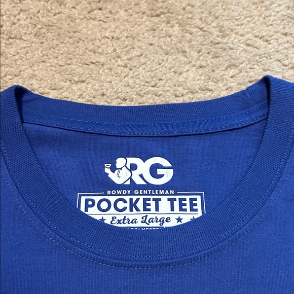 JRG Men's Blue Pocket T-Shirt - Picture 3 of 4
